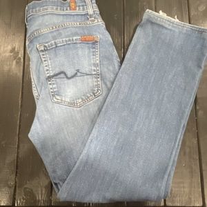 7 For All Mankind Womens Jeans Luxe Performance Strech Light Wash size W31 L28